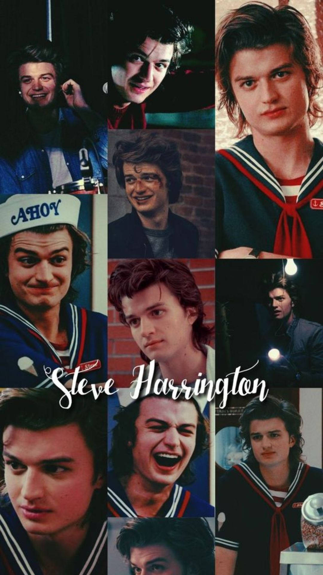 Steve Harrington Stranger Things Impressive Collage Background