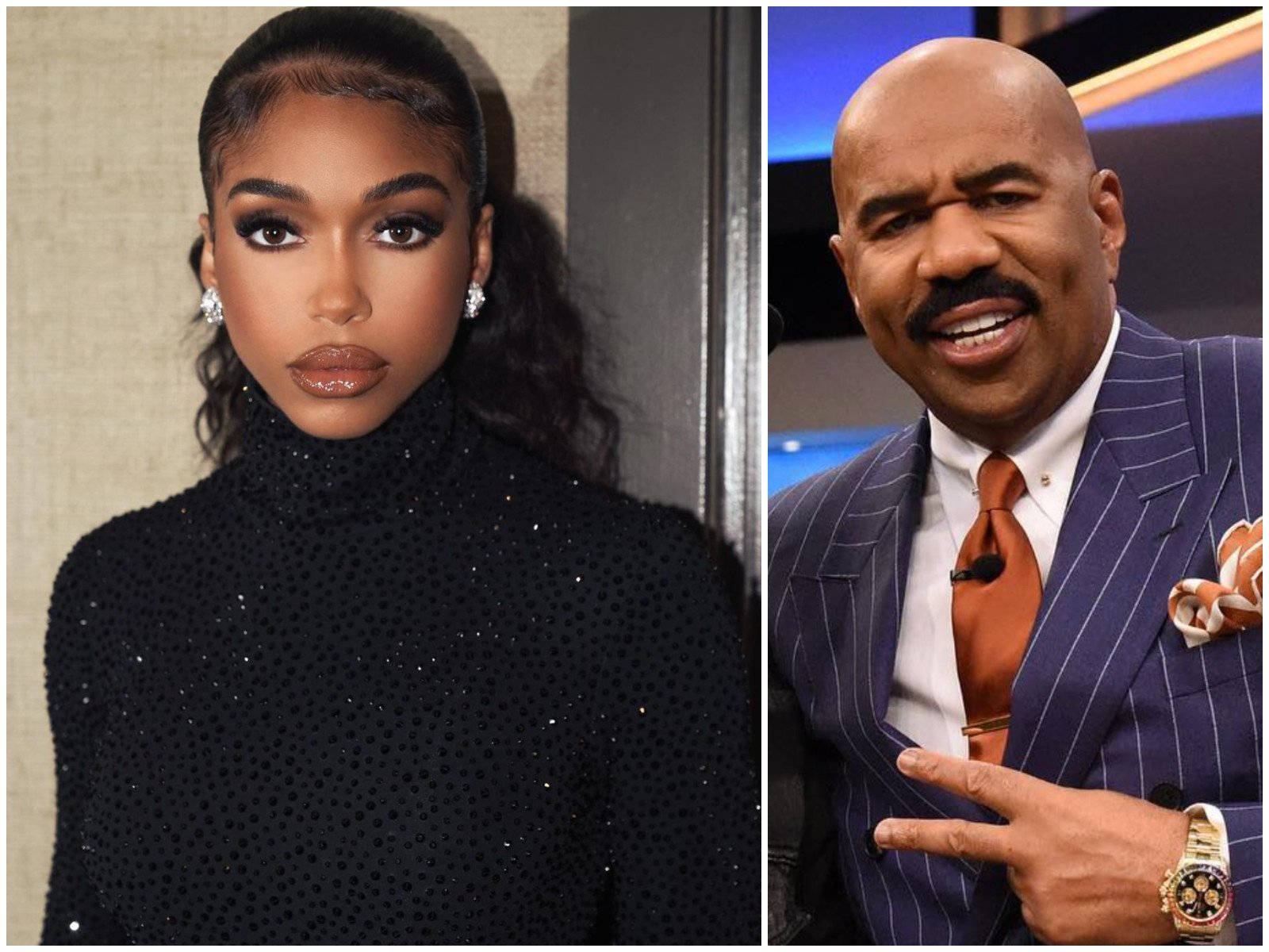 Steve Harvey And Lori Harvey Sharing A Precious Father-daughter Moment. Background