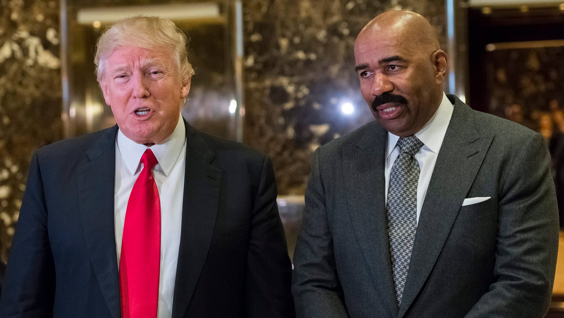 Steve Harvey Meeting With Donald Trump Background