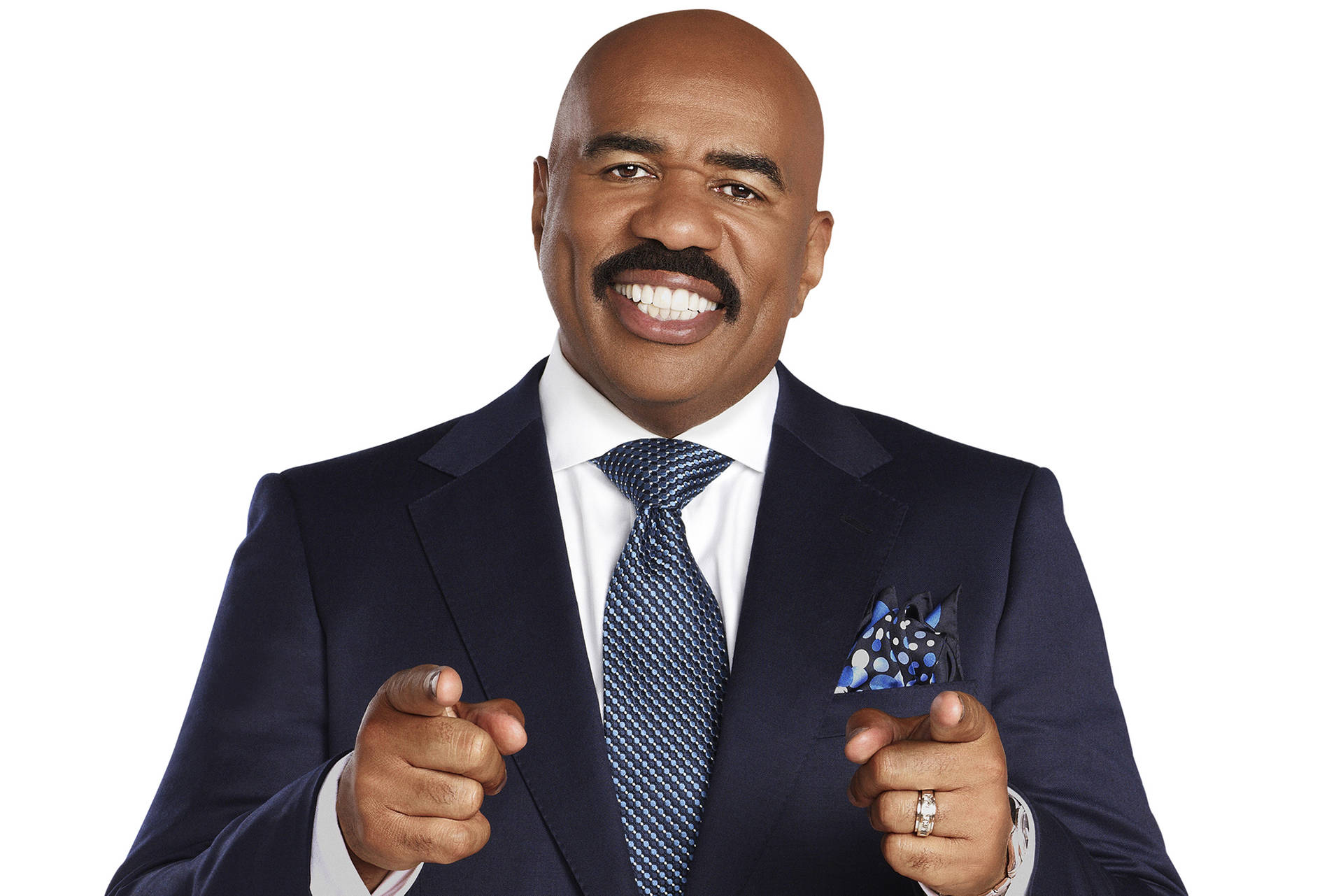 Steve Harvey Pointing With A Smile