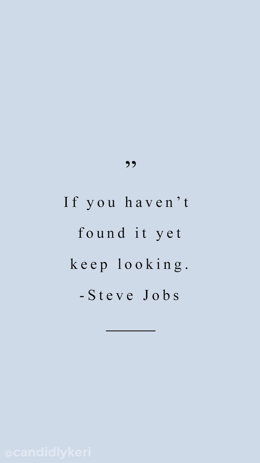 Steve Jobs Blue Aesthetic Quote Iphone Background