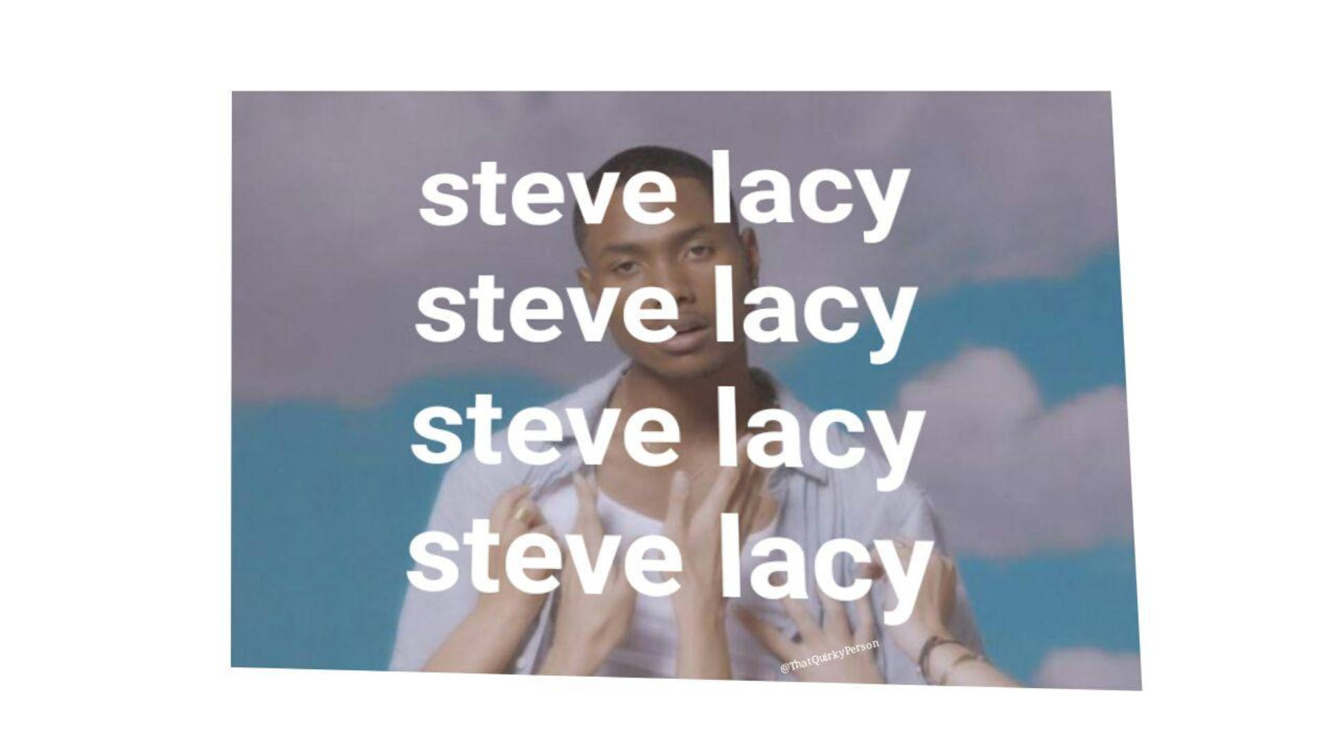 Steve Lacy With Clouds Behind Him Background