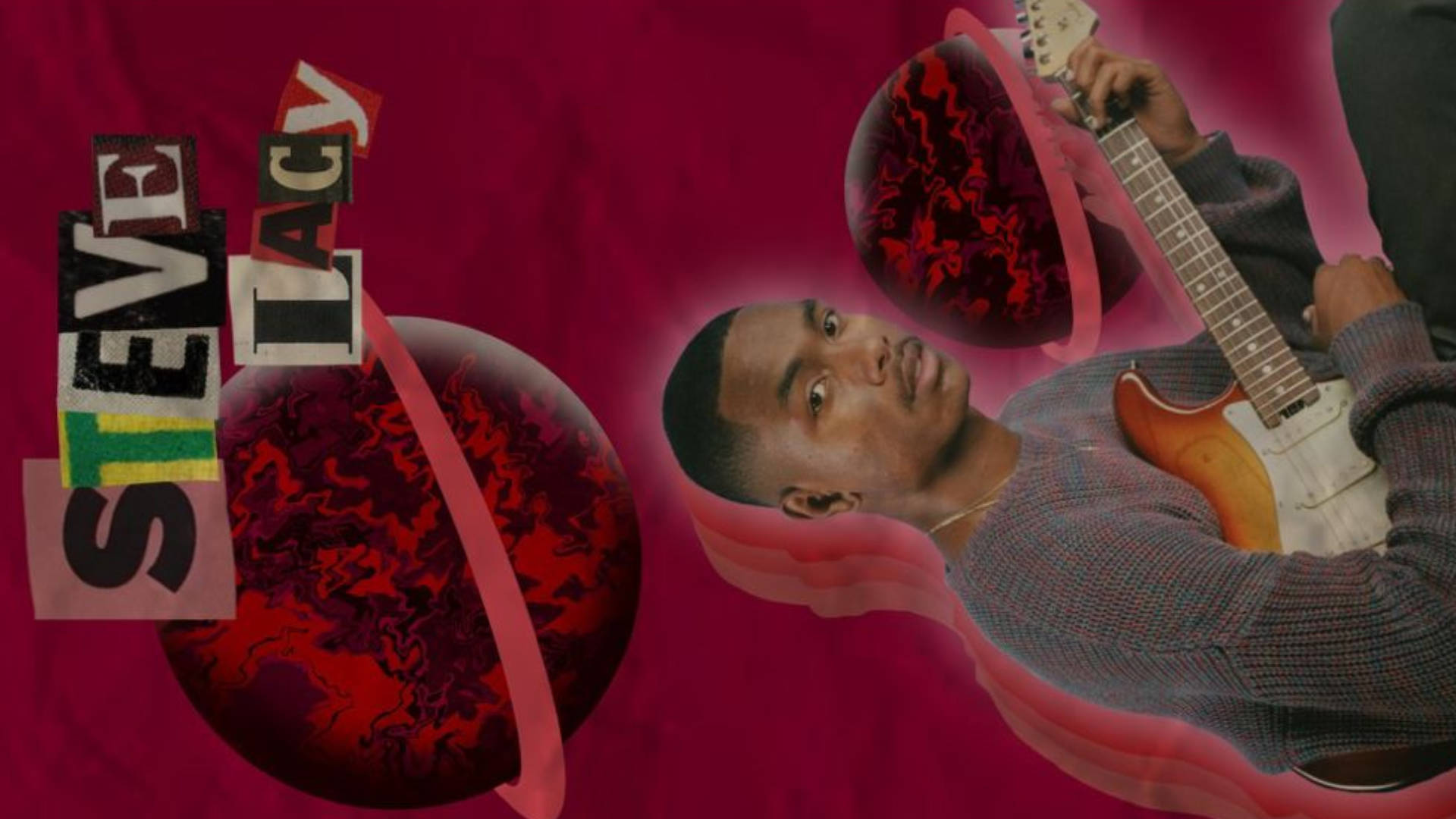 Steve Lacy With His Guitar Poster Background