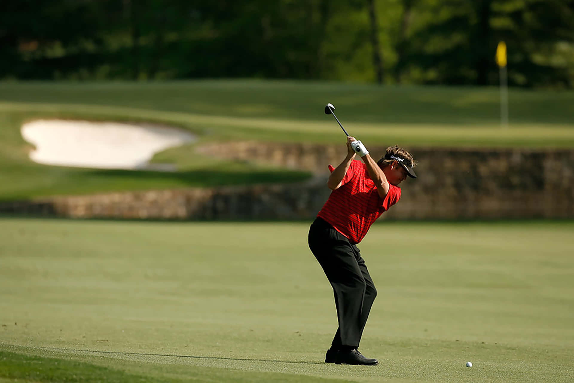 Steve Lowery About To Make Golf Shot Background