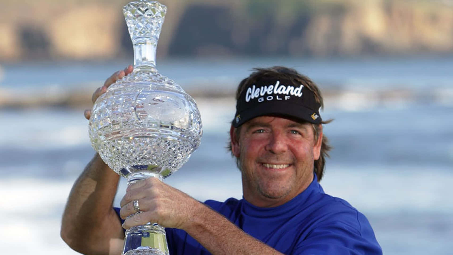 Steve Lowery Close-up With Trophy Background
