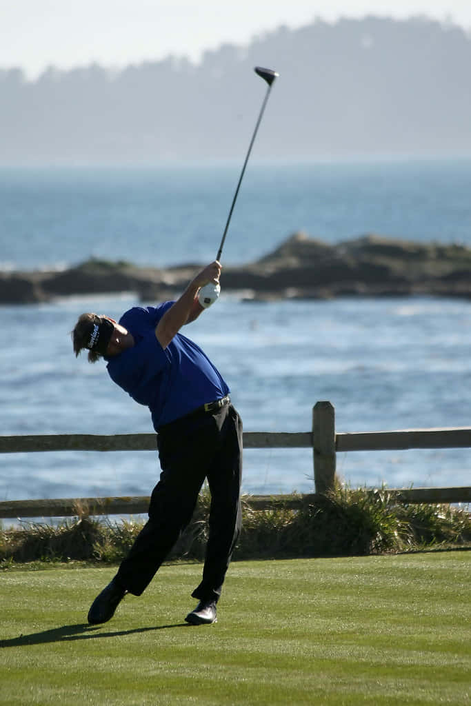 Steve Lowery Golf Mid-swing Background