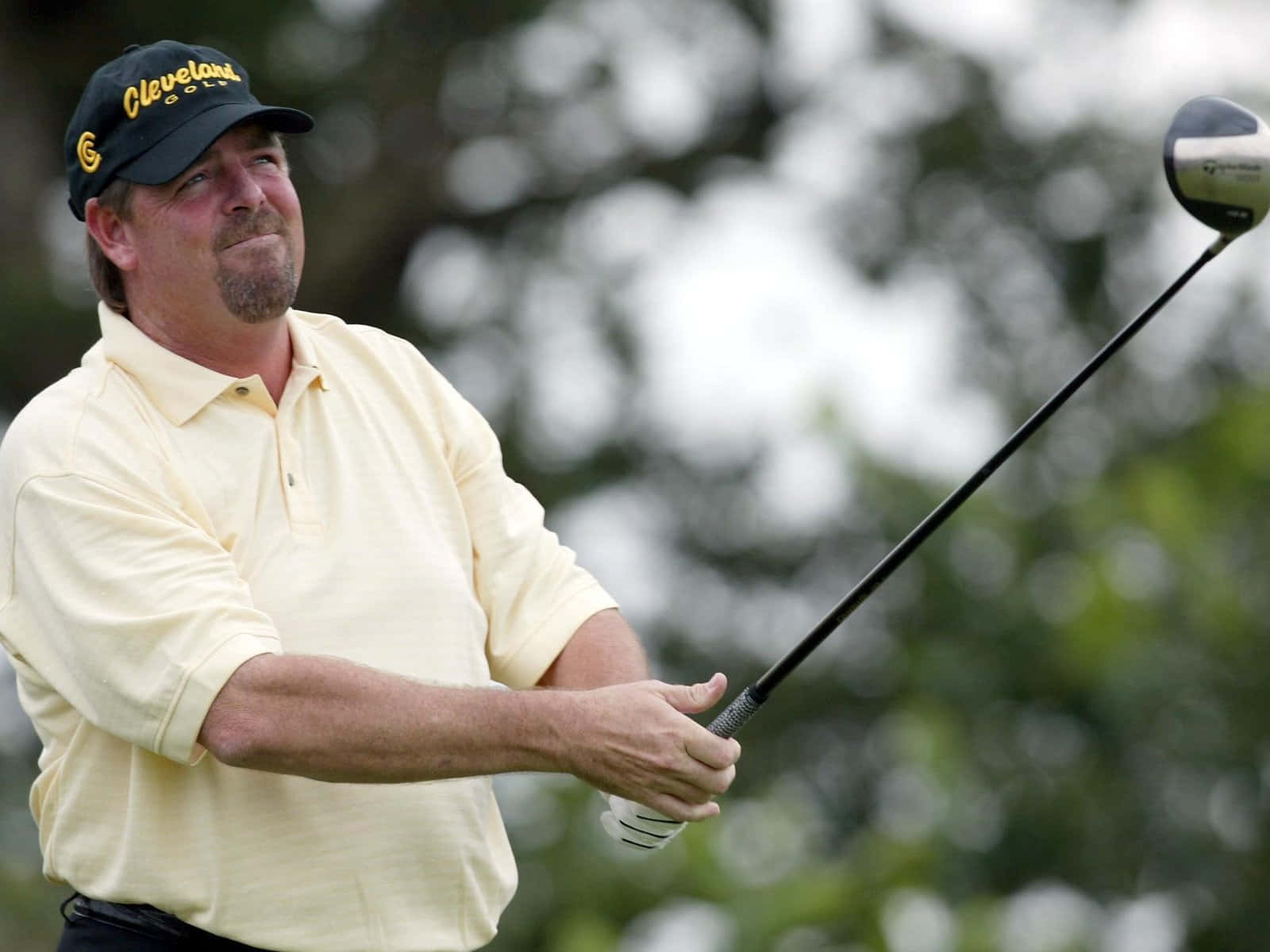Steve Lowery Holding Driver Golf Club Background
