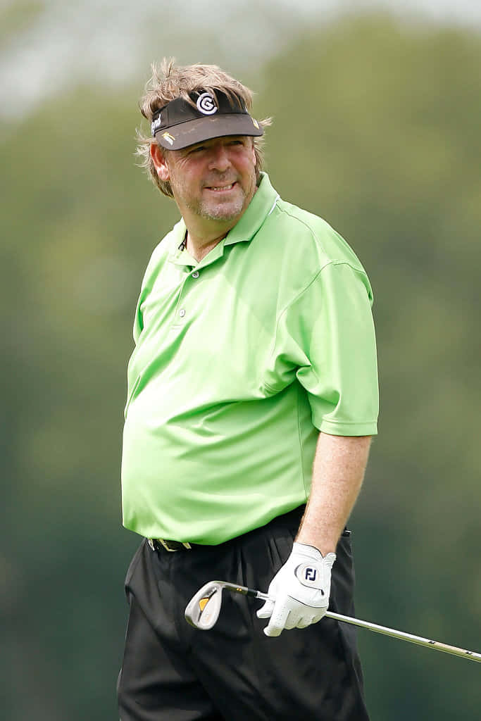 Steve Lowery In Golf Practice Background