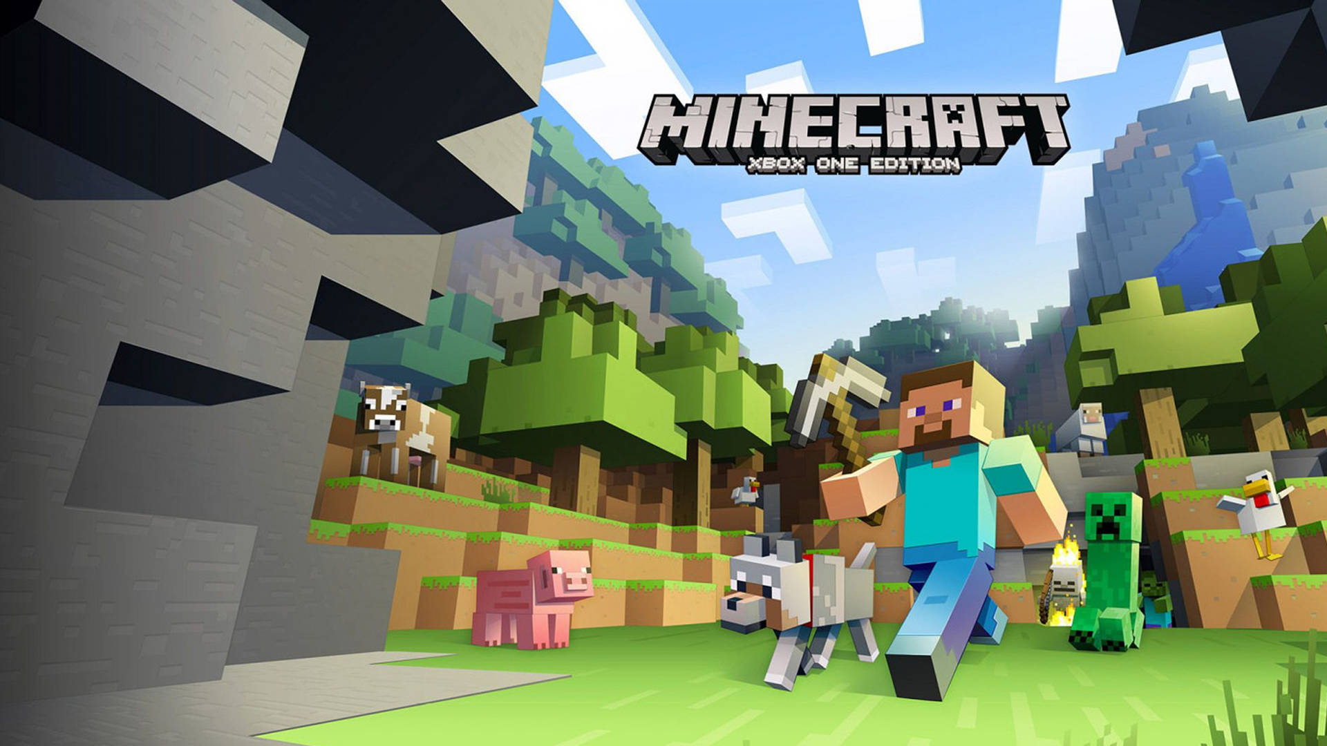 Steve Marching Into A Mine 2560x1440 Minecraft Background