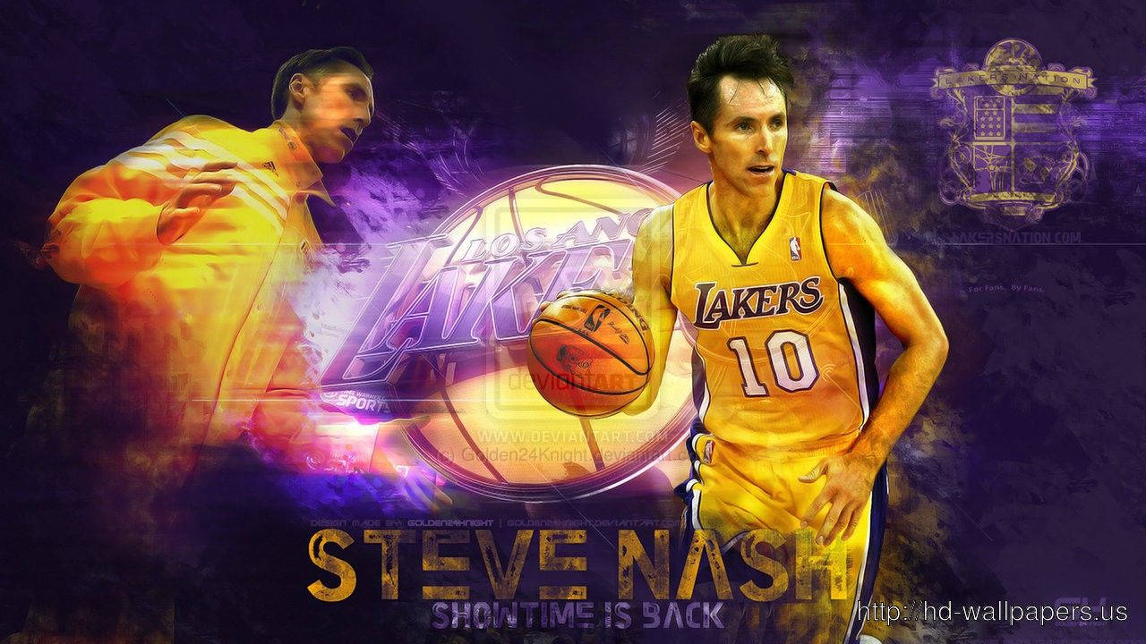 Steve Nash In Action: A True Legend Of Basketball Background