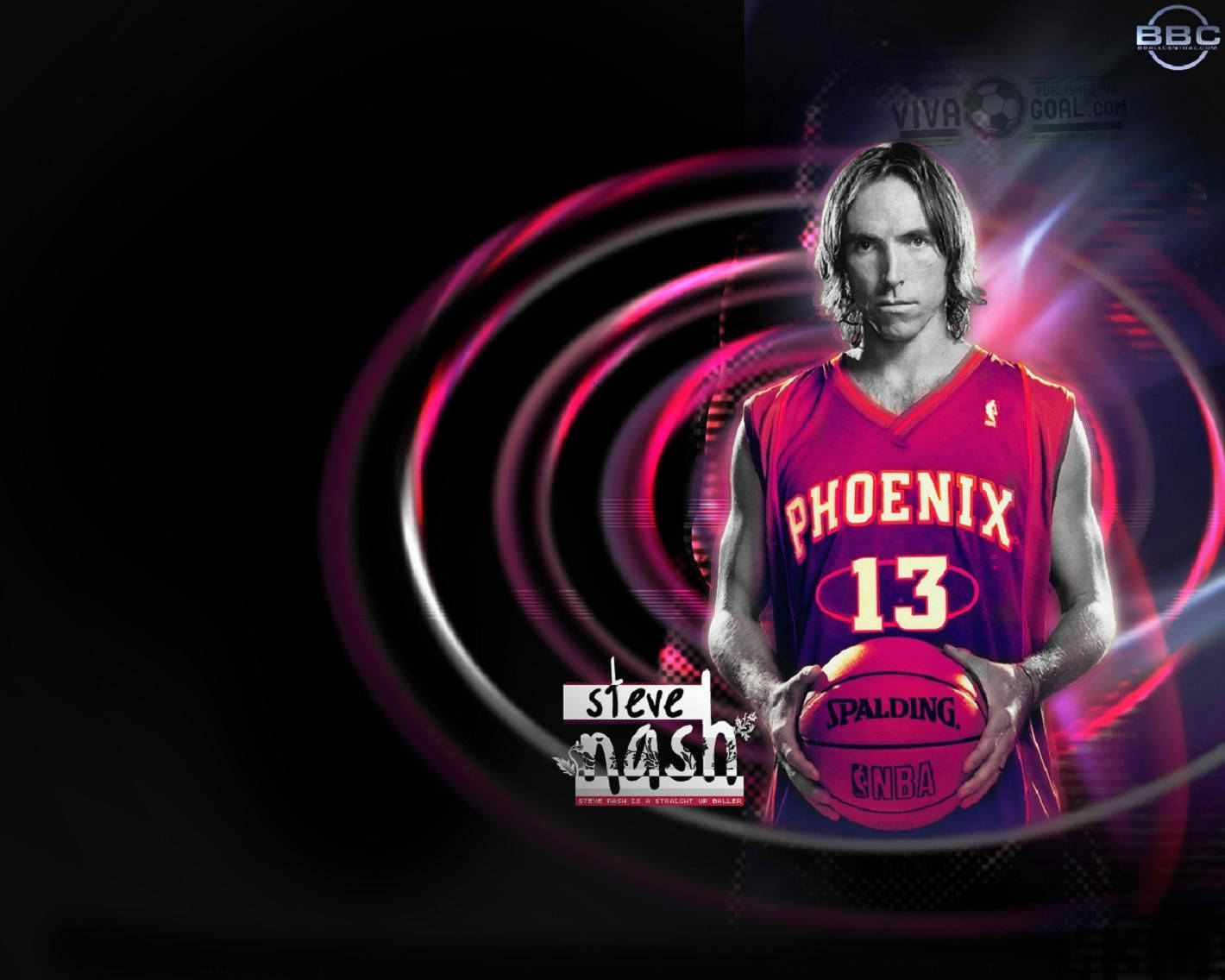 Steve Nash In Fuschia Uniform Background