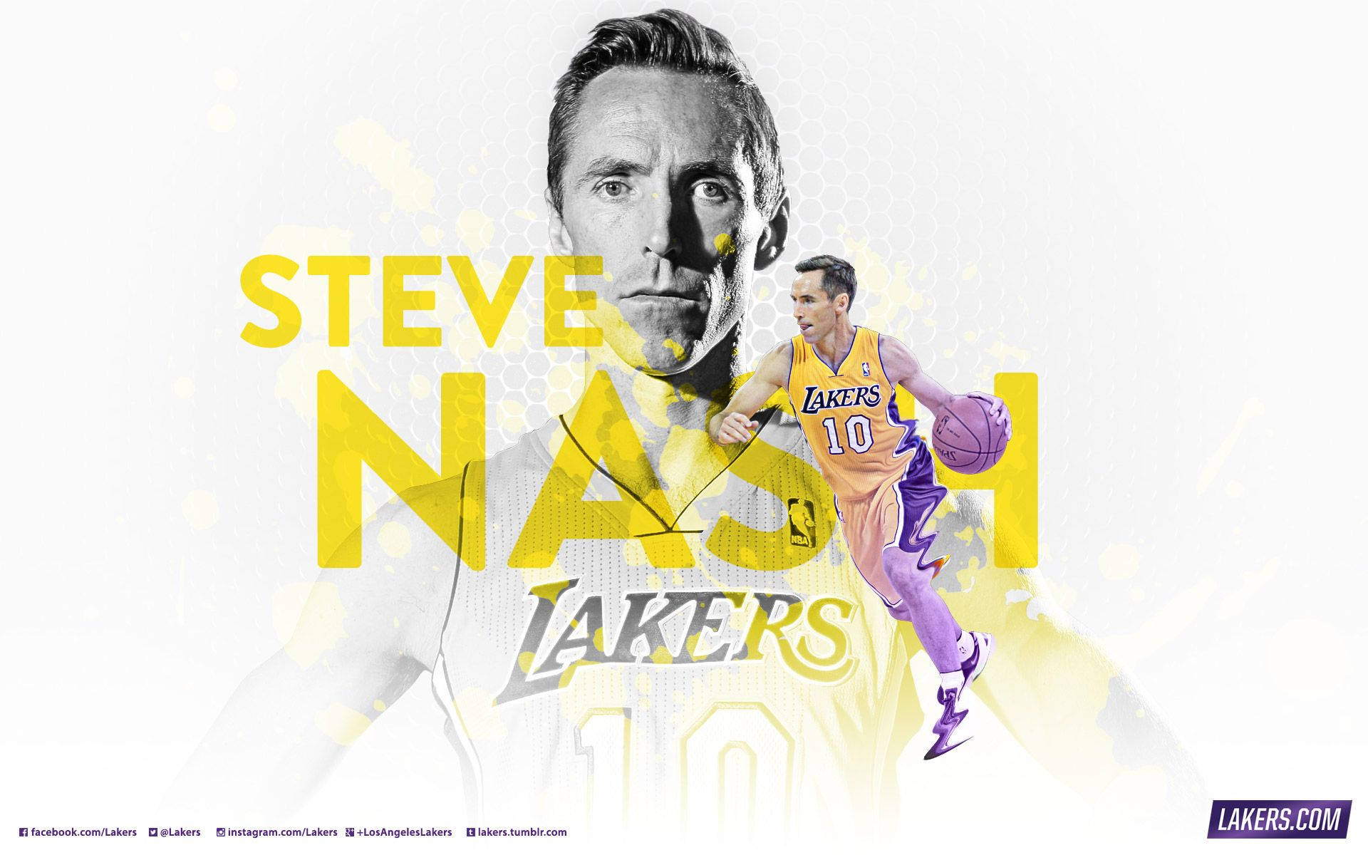 Steve Nash Lakers Face Background