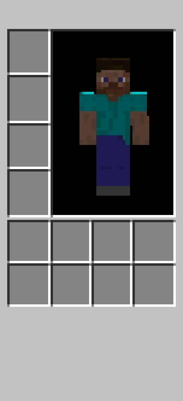 Steve On Minecraft Inventory Background