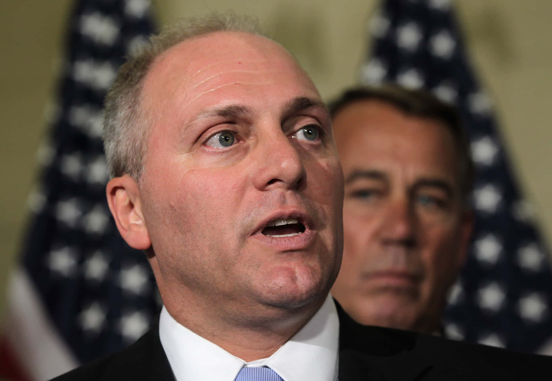 Steve Scalise In Discussion With John Boehner Background
