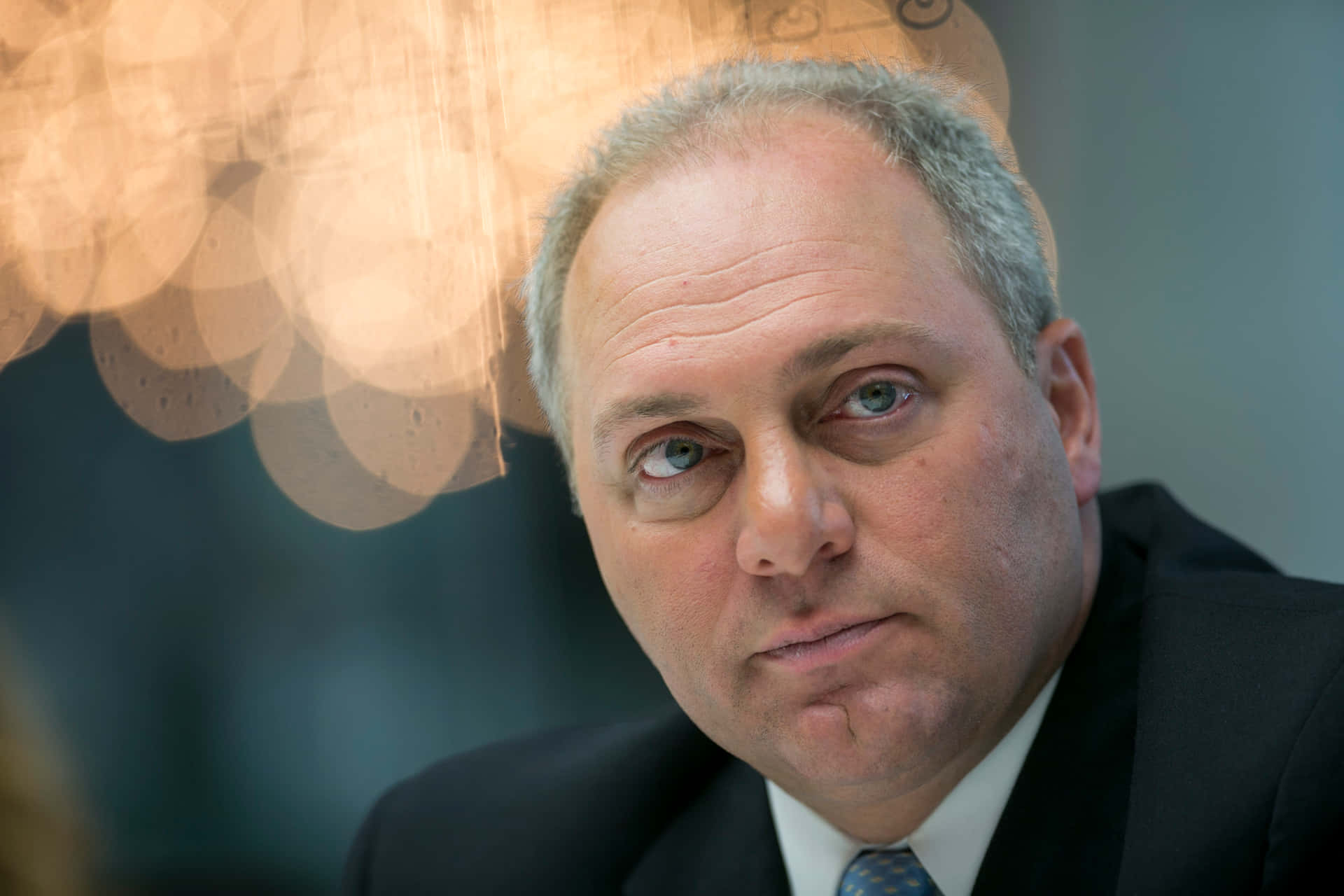 Steve Scalise Raising Fist During Speech Background