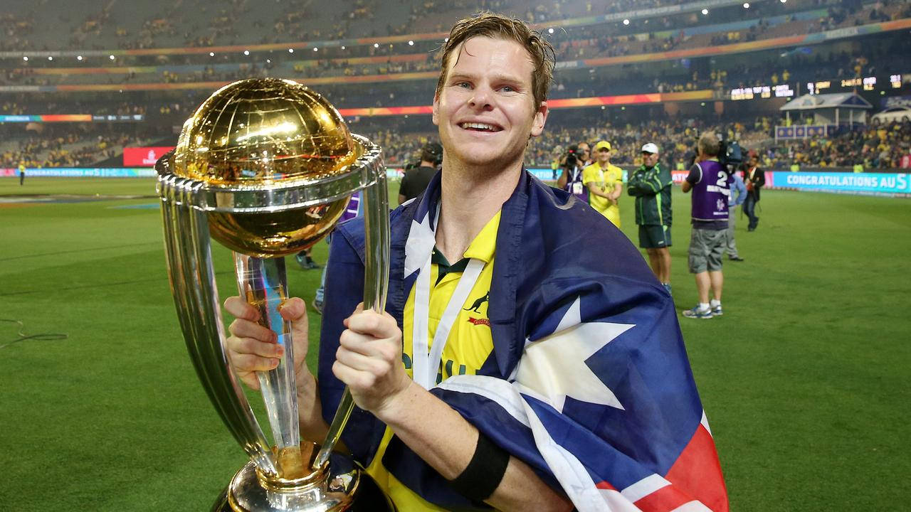 Steve Smith World Cup Trophy Background