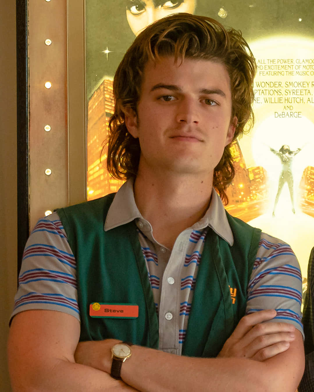 Steve Stranger Things Scoops Ahoy Uniform Background