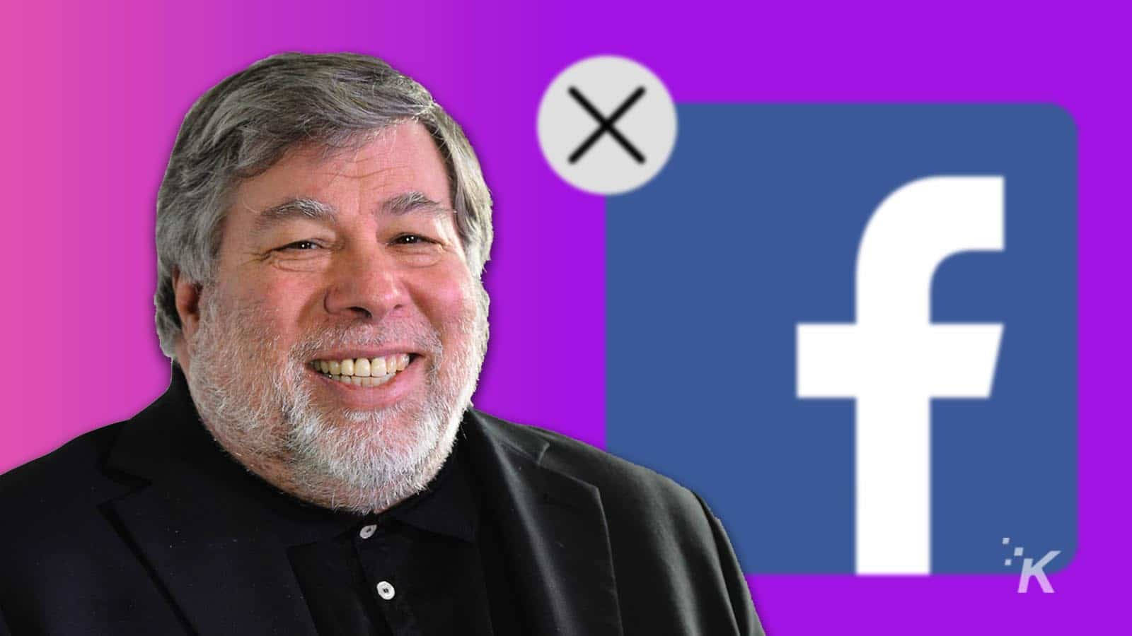 Steve Wozniak With Facebook Logo