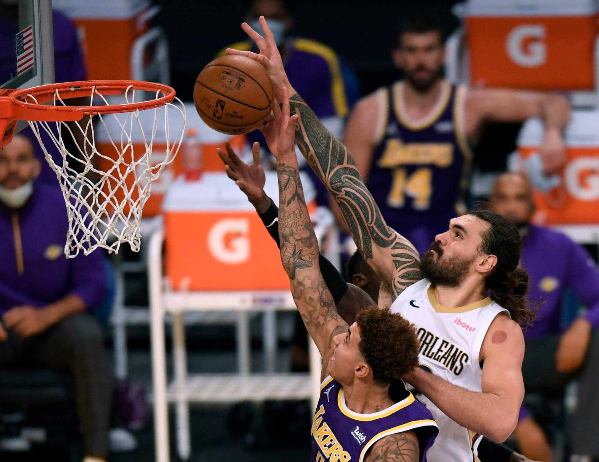 Steven Adams New Orleans Lakers Background