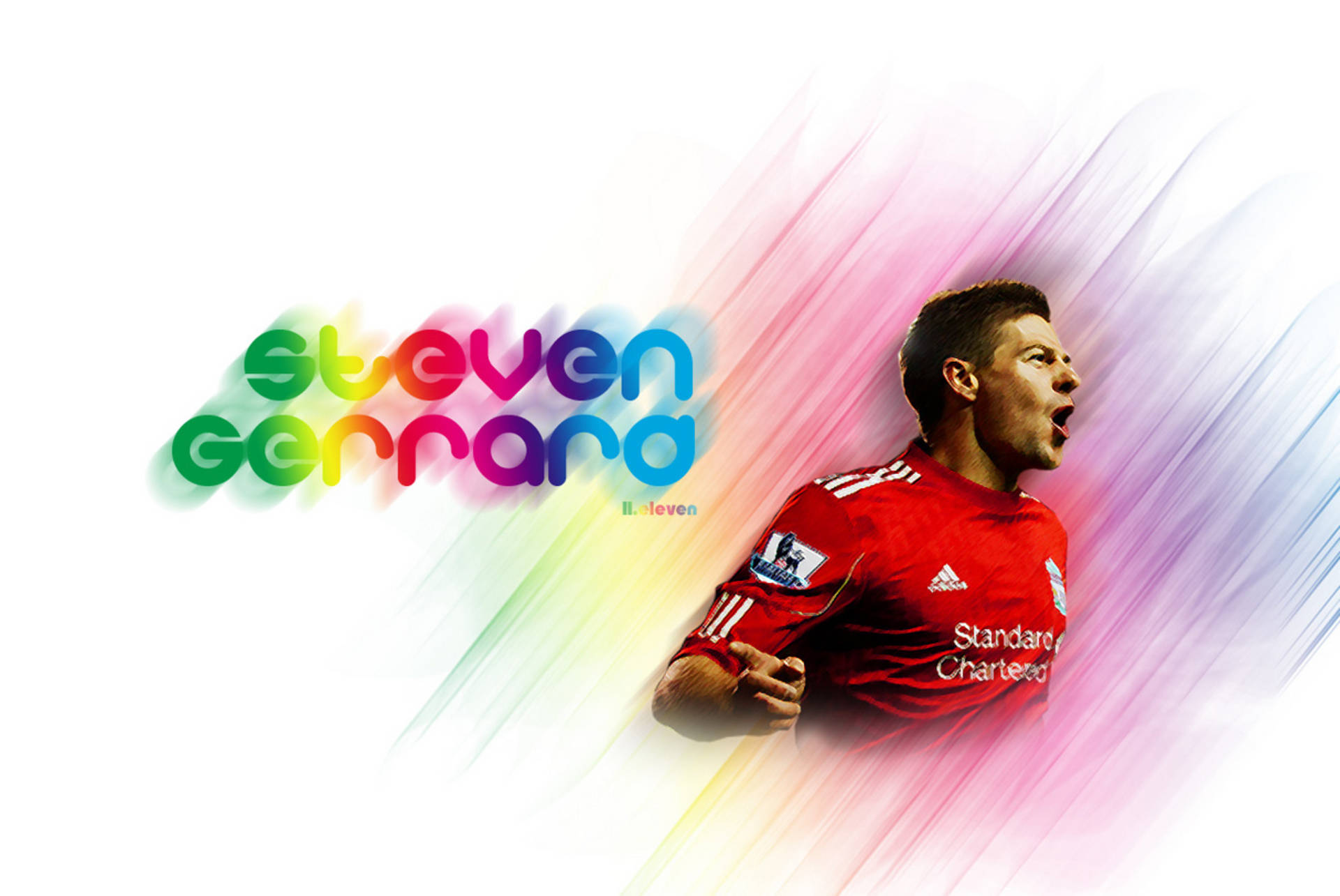 Steven Gerrard In Action On The Football Field Background