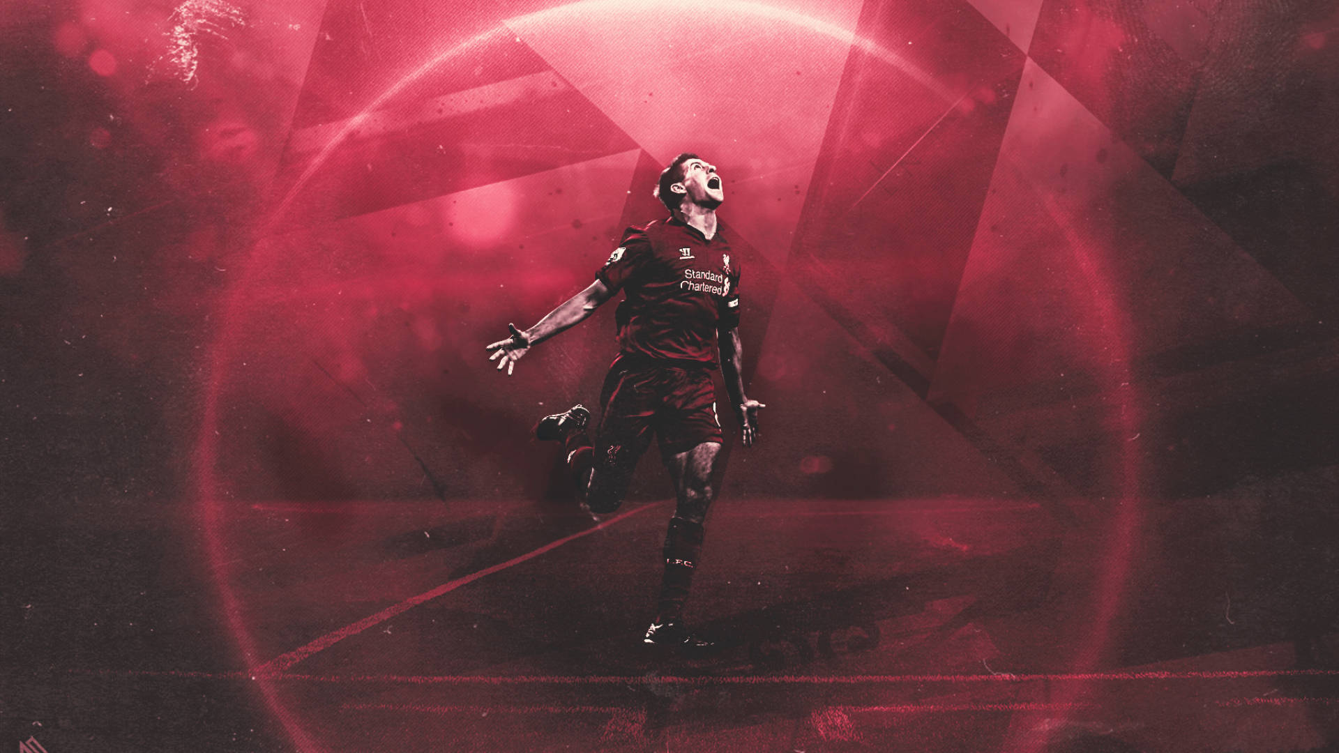 Steven Gerrard Red Background