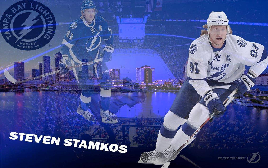 Steven Stamkos Creative Ice Hockey Sports Background