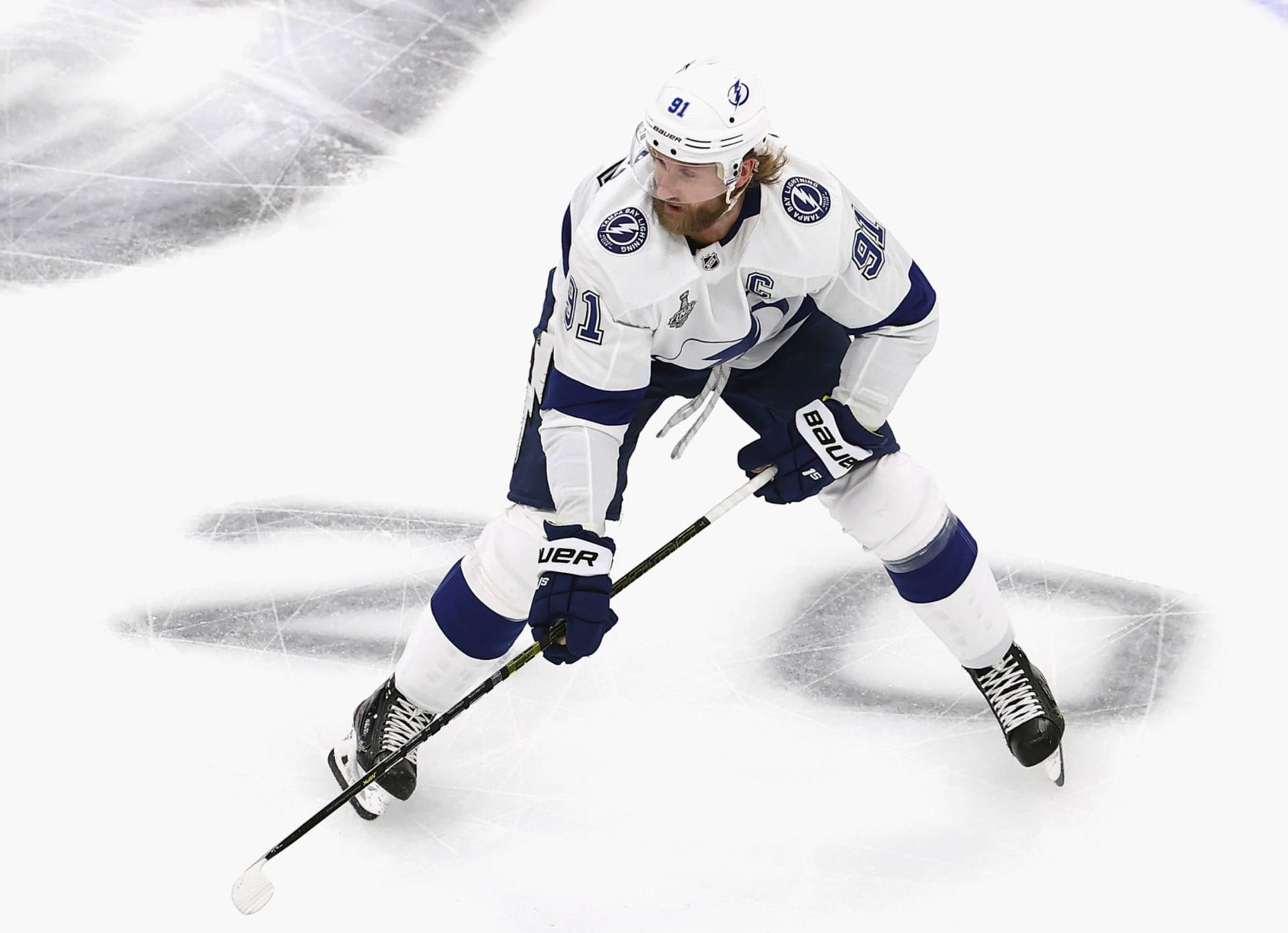 Steven Stamkos Creative Live Action Tampa Bay Lightning Background