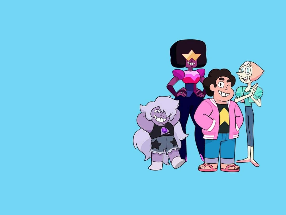 Steven Universe Characters Blue Background Background