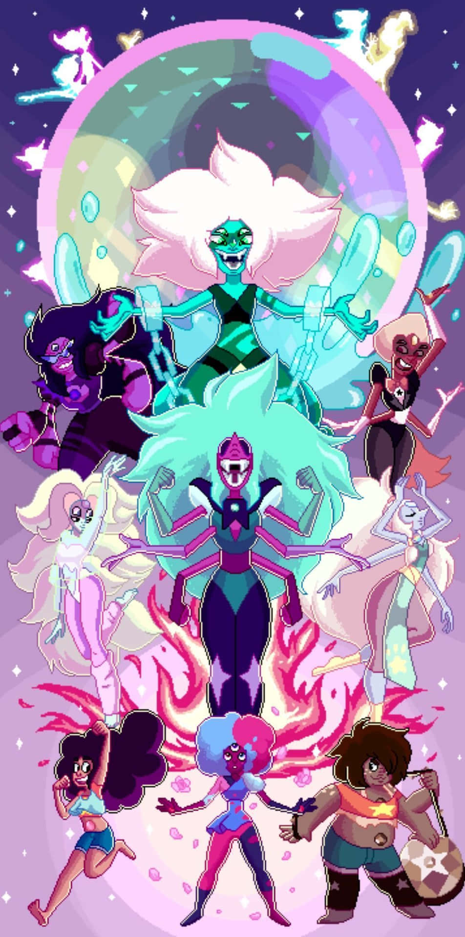 Steven Universe Characters Crystal Gem Aliens Background