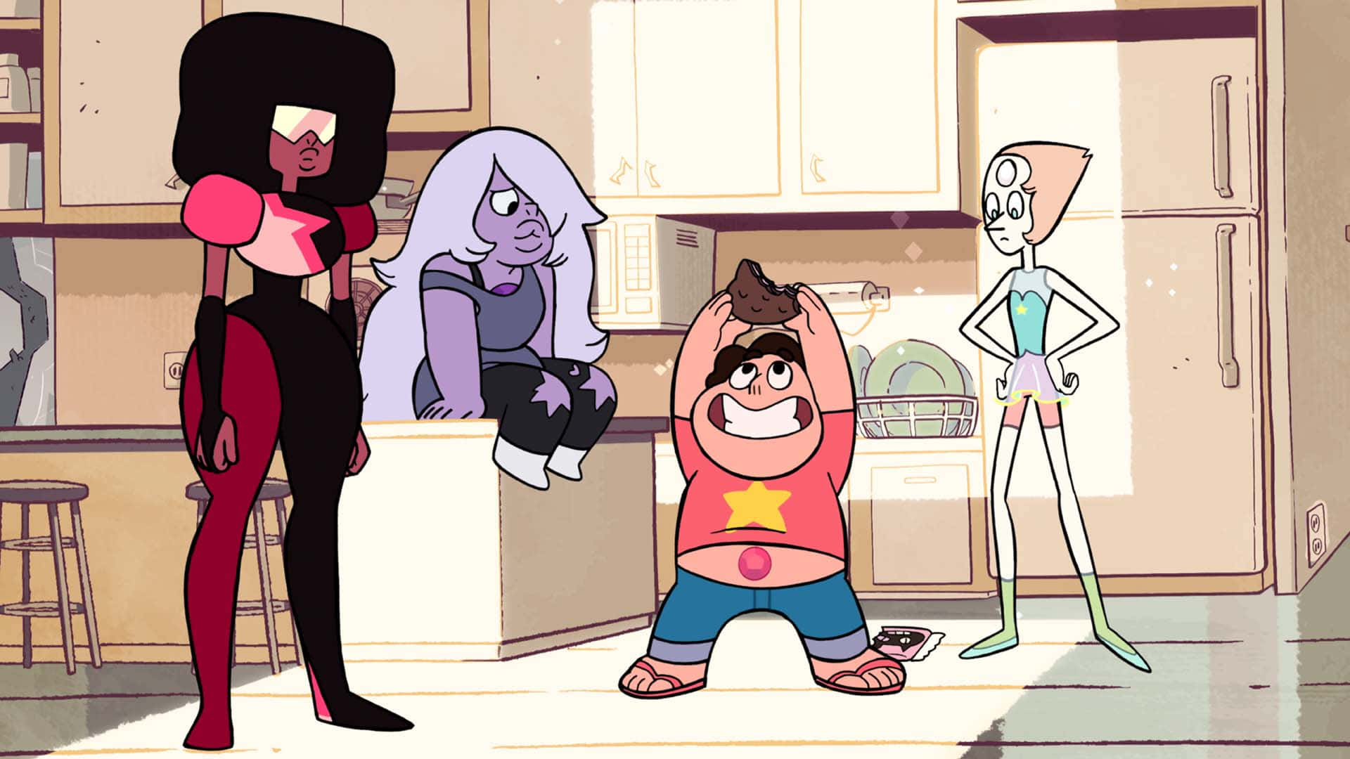 Steven Universe Characters Kitchen Room Background
