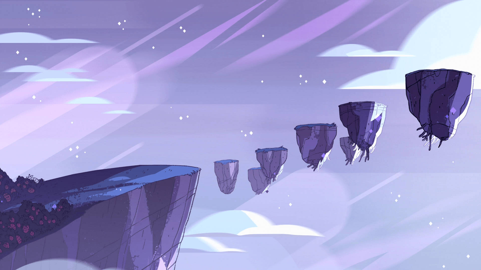 Steven Universe Floating Rocks Background