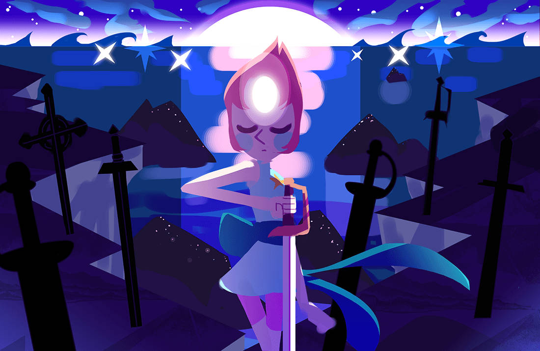 Steven Universe Pearl Sword Background
