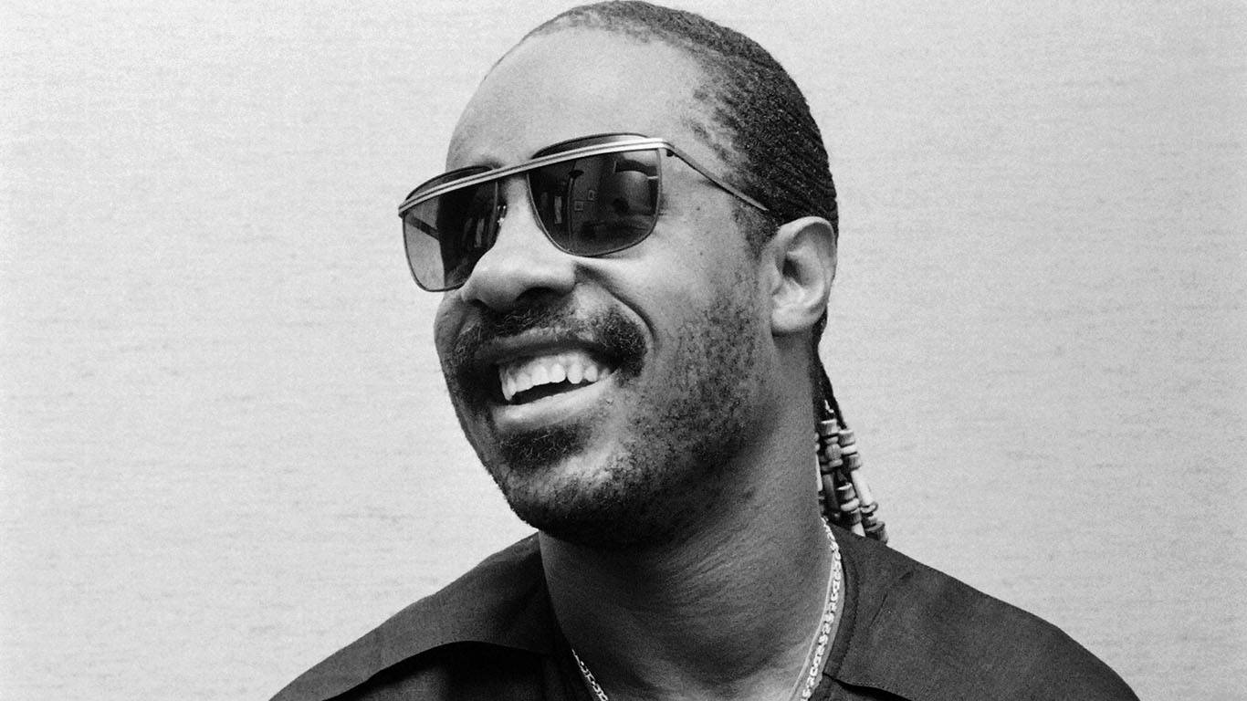 Stevie Wonder Smiling Portrait Background