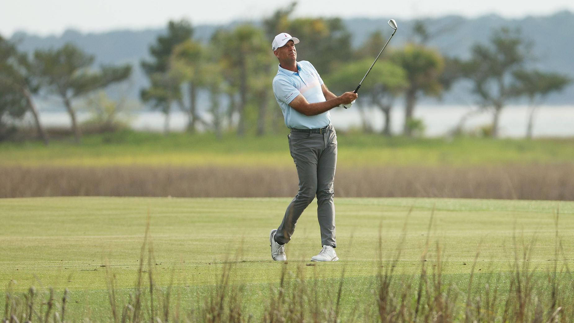 Stewart Cink Golfing On A Field