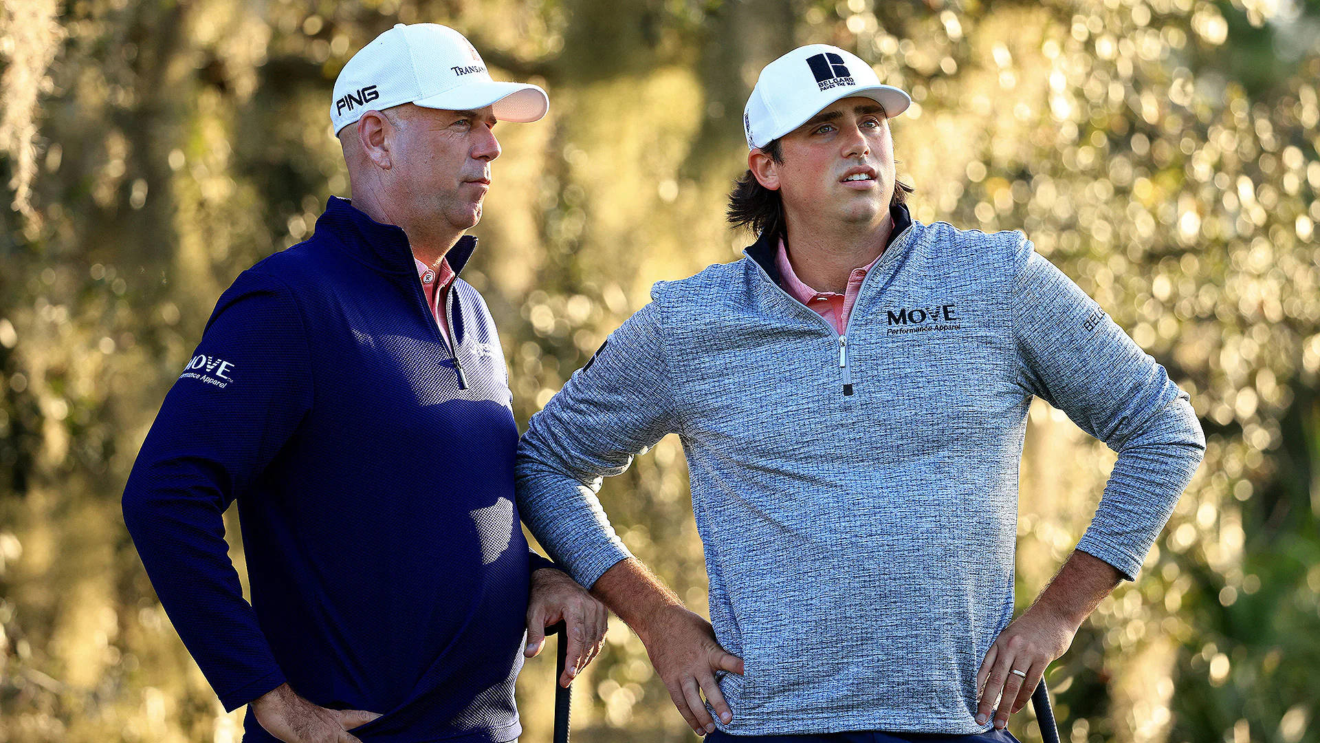 Stewart Cink Spectating With Son