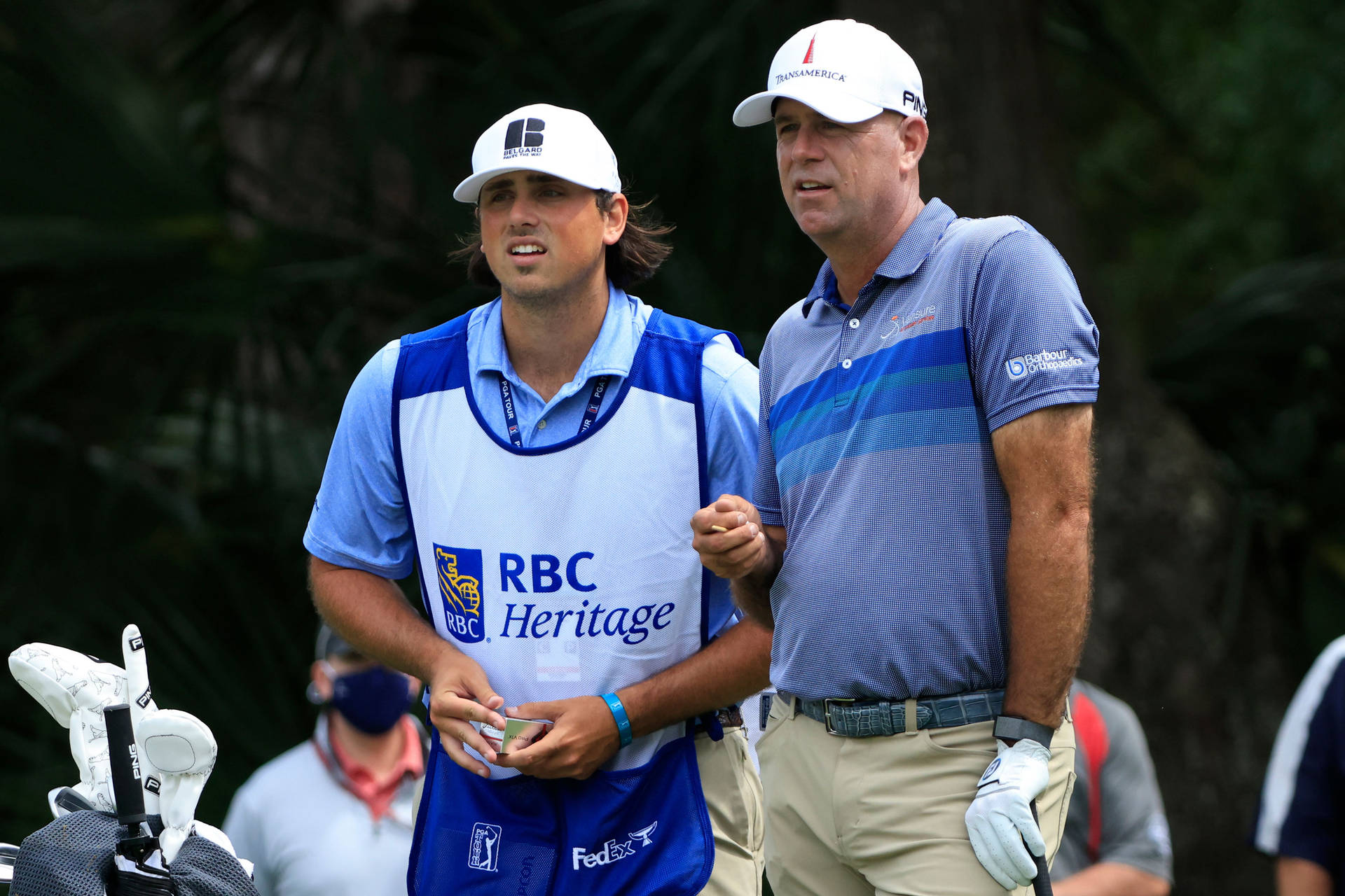 Stewart Cink Wearing Blue With Son