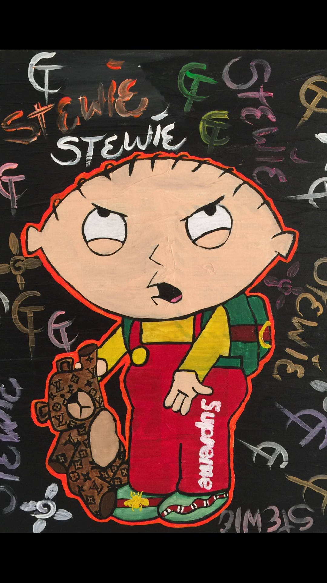 Stewie Griffin Urban Art Background