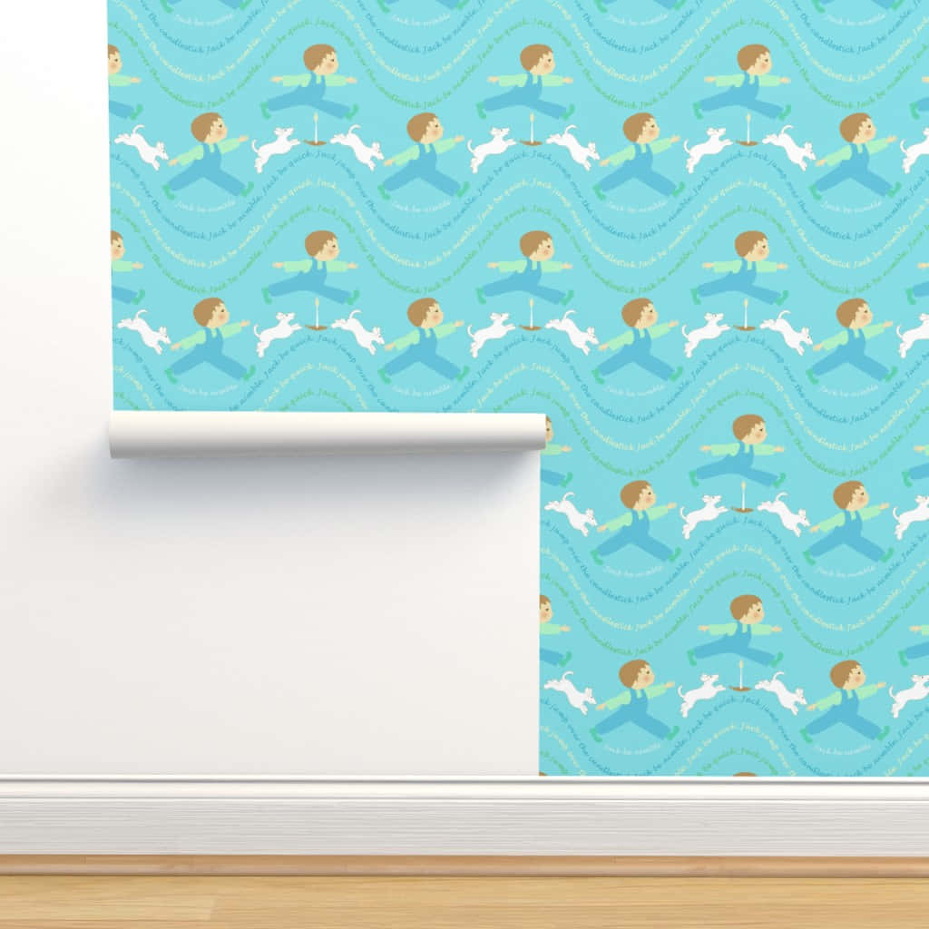 Sticker Wallpaper With Brisk Walking Human Design Background