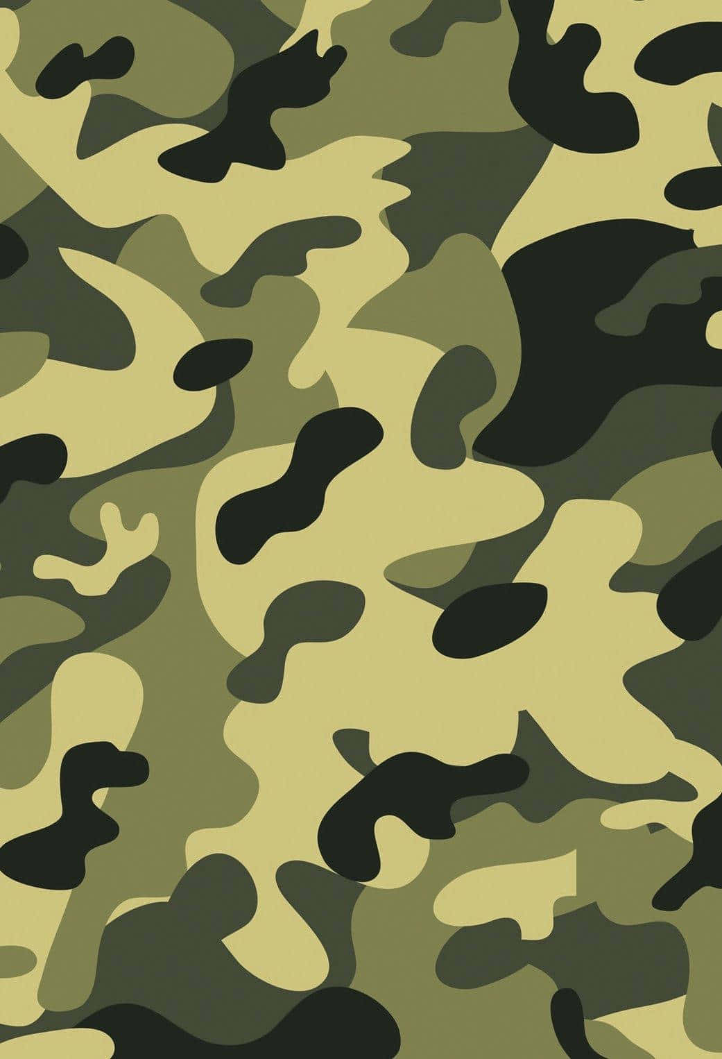 Sticking To The Shadows With Green Camouflage Background