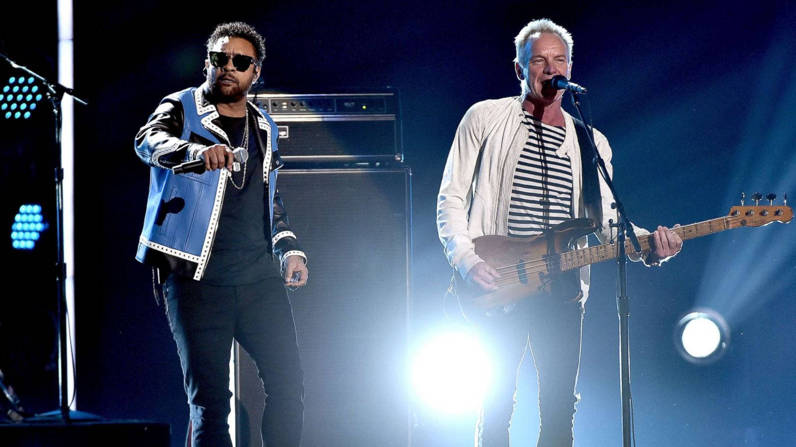 Sting And Shaggy Performing Background