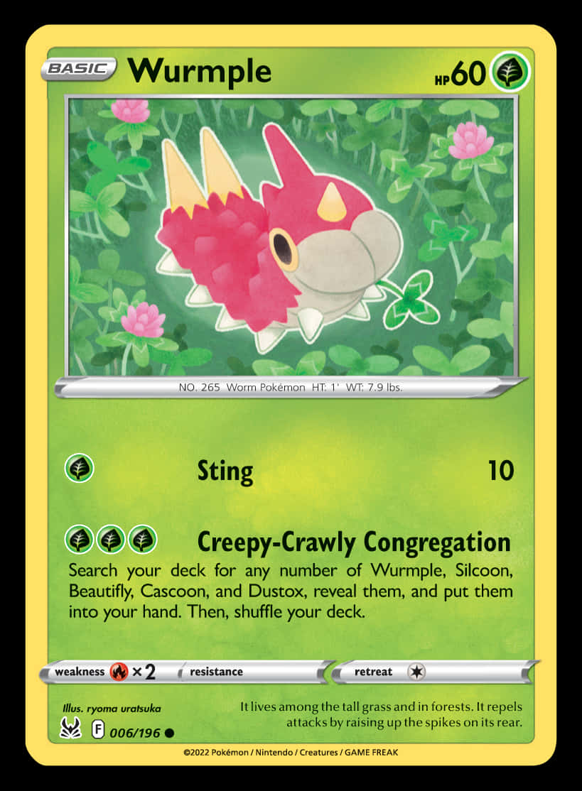 Sting Card Of Wurmple Background