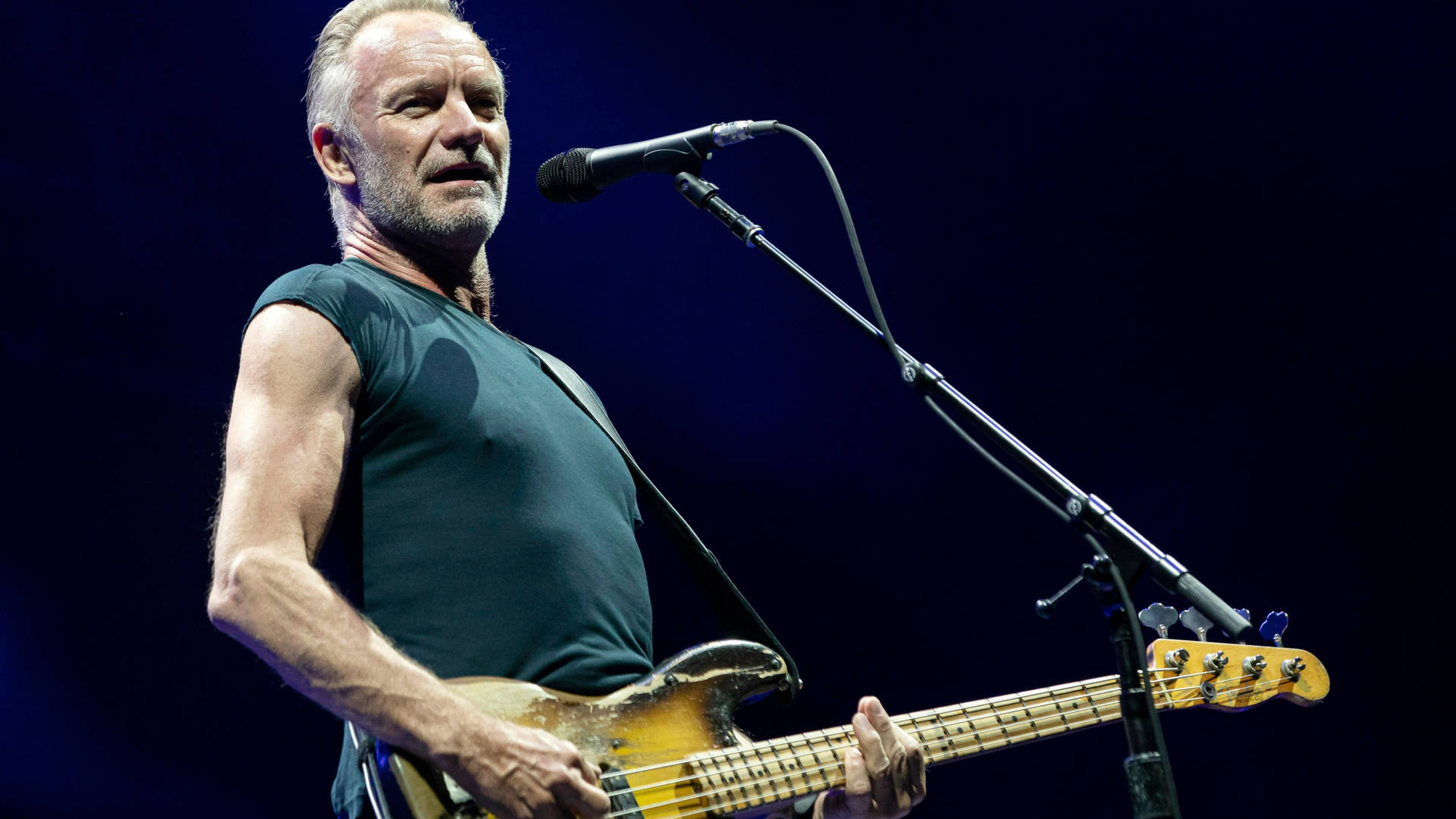 Sting Performing On Stage Background