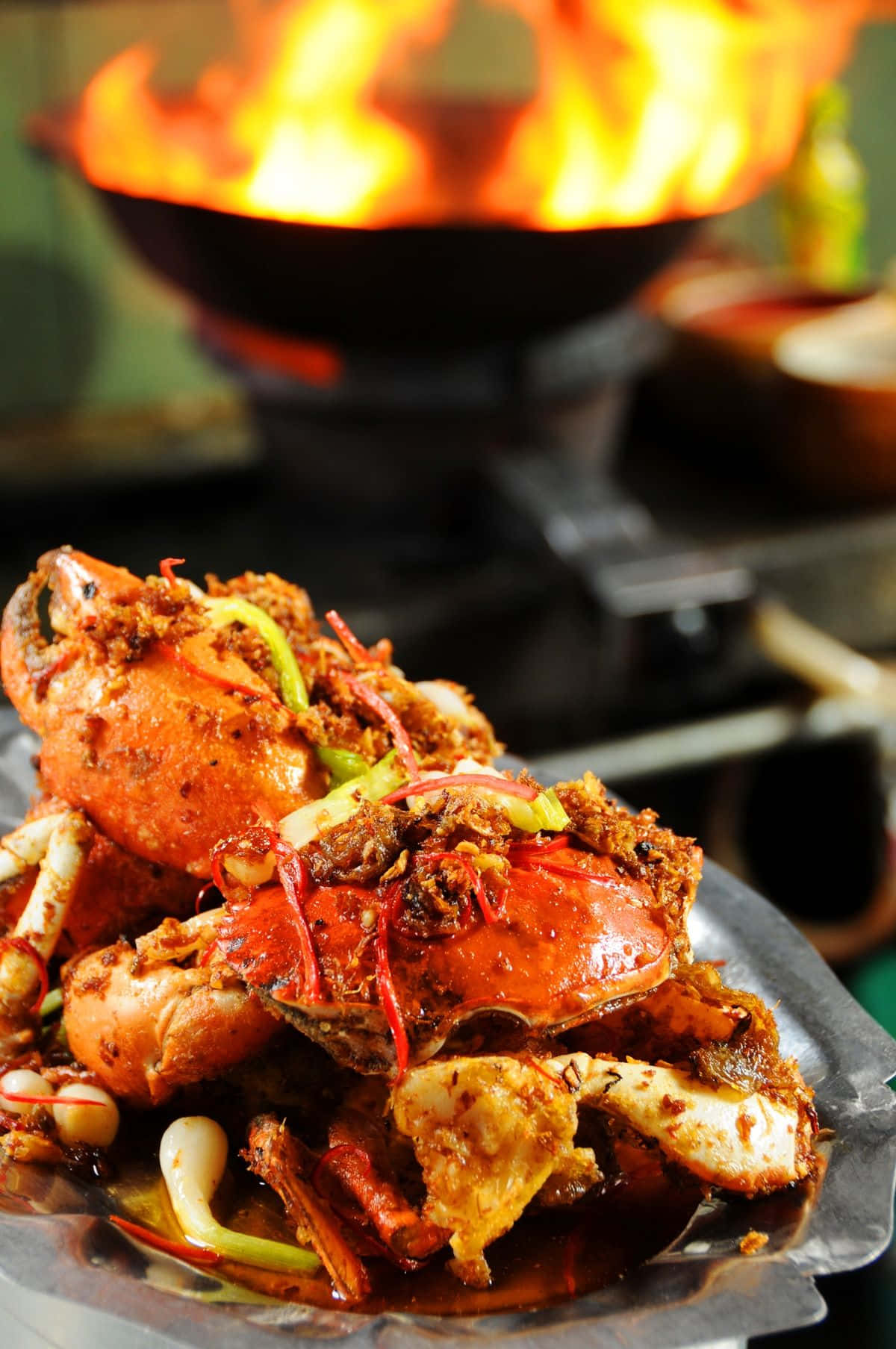 Stir Fried Chilli Crab Background