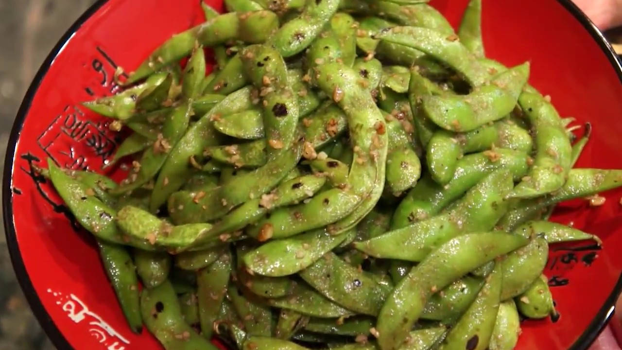 Stir Fried Edamame Beans Background