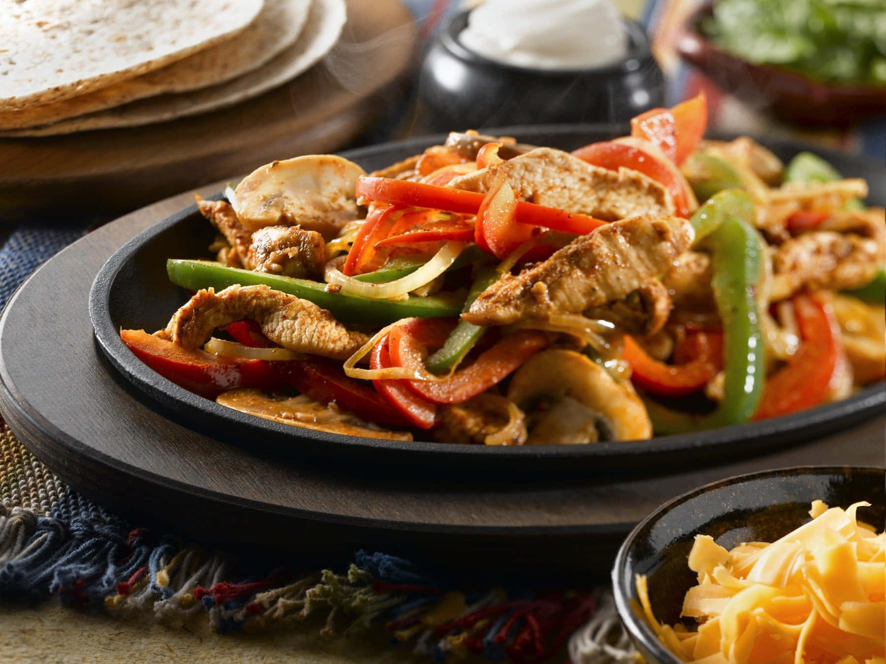 Stir Fry Mexican Food Background