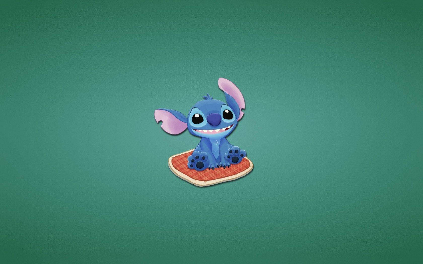 Stitch 3d Style Drawing On Mat Background