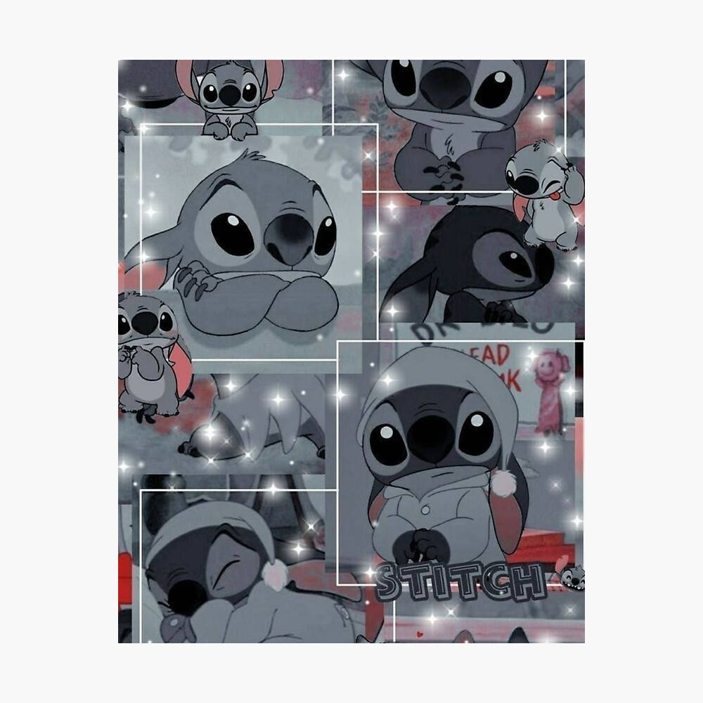Stitch Collage With Facial Expressions Background