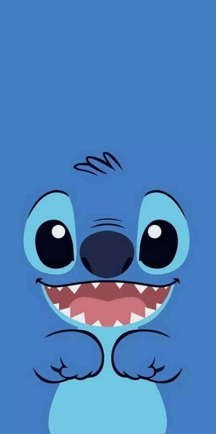 Stitch Cute Blue Background Background