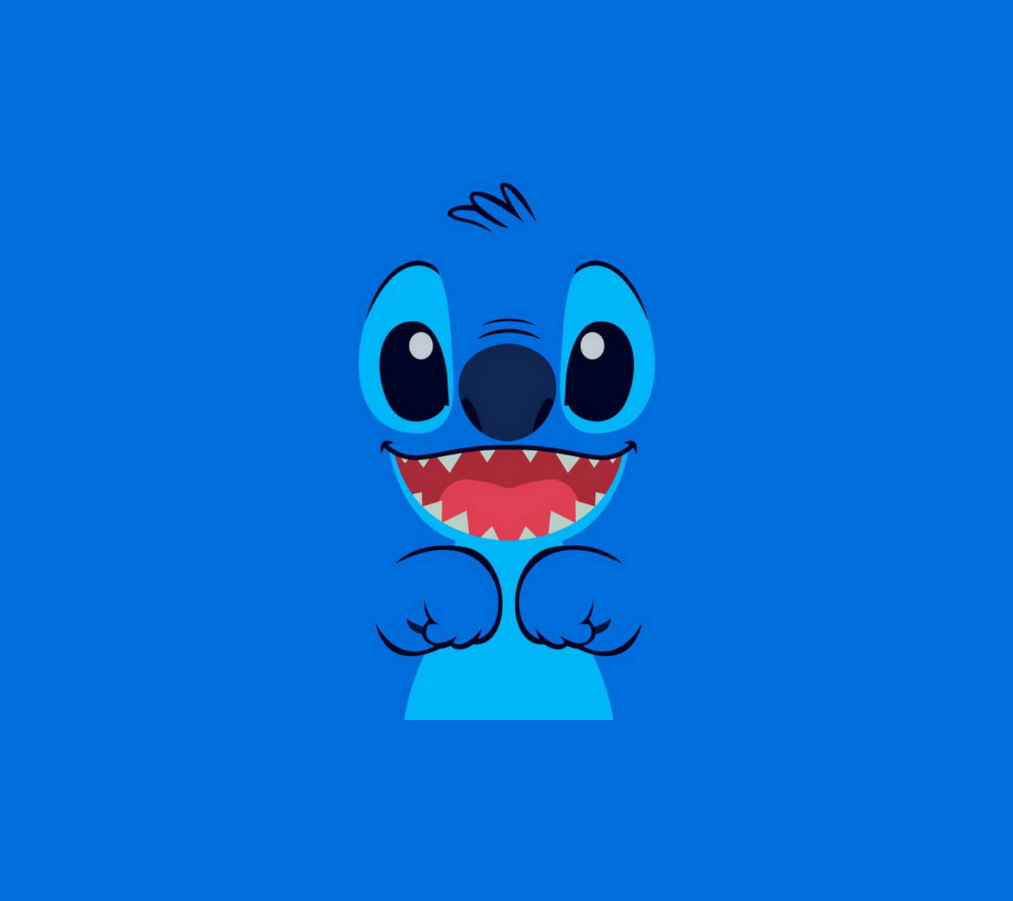 Stitch Disney On Blue Background Background