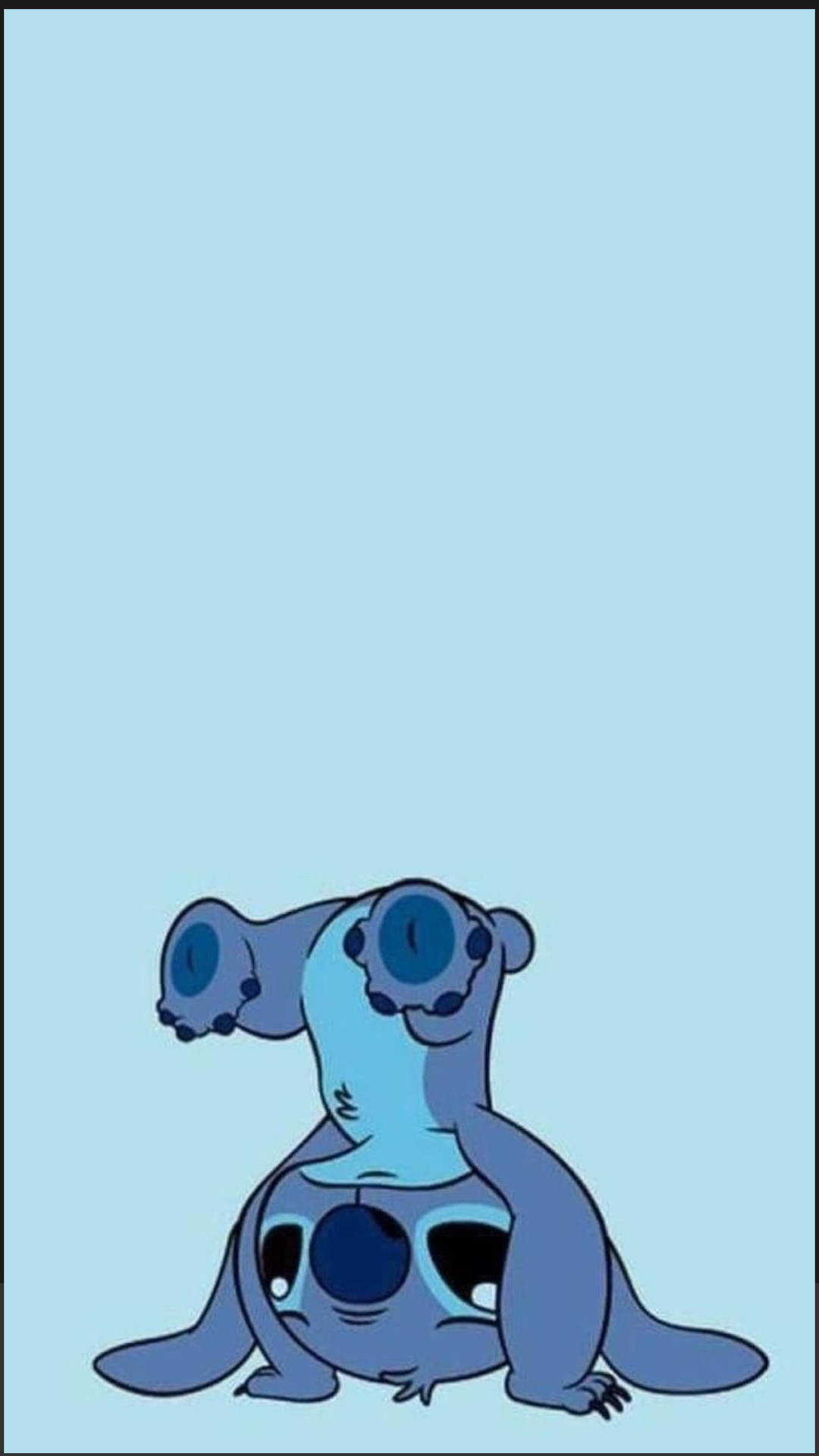 Stitch From Disney In Pastel Blue Background